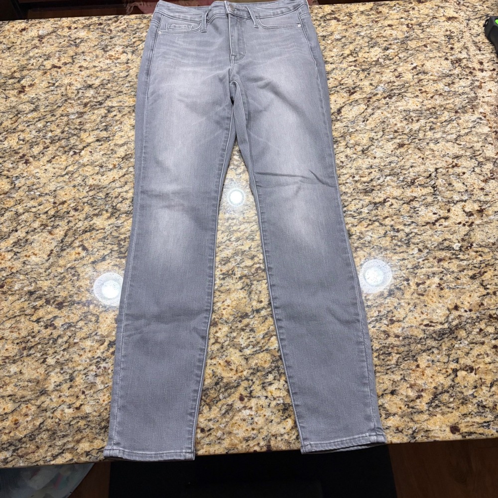 Athleta Sculptek Skinny Jeans Gray Denim Womens Size 2 Stretch Slim Fit ws